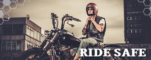 man on motorcycle riding safe